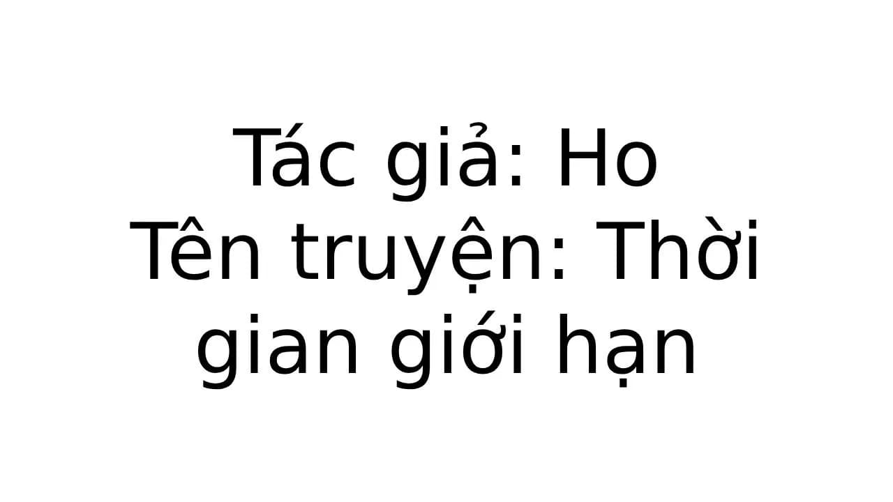 Thời gian giới hạn
