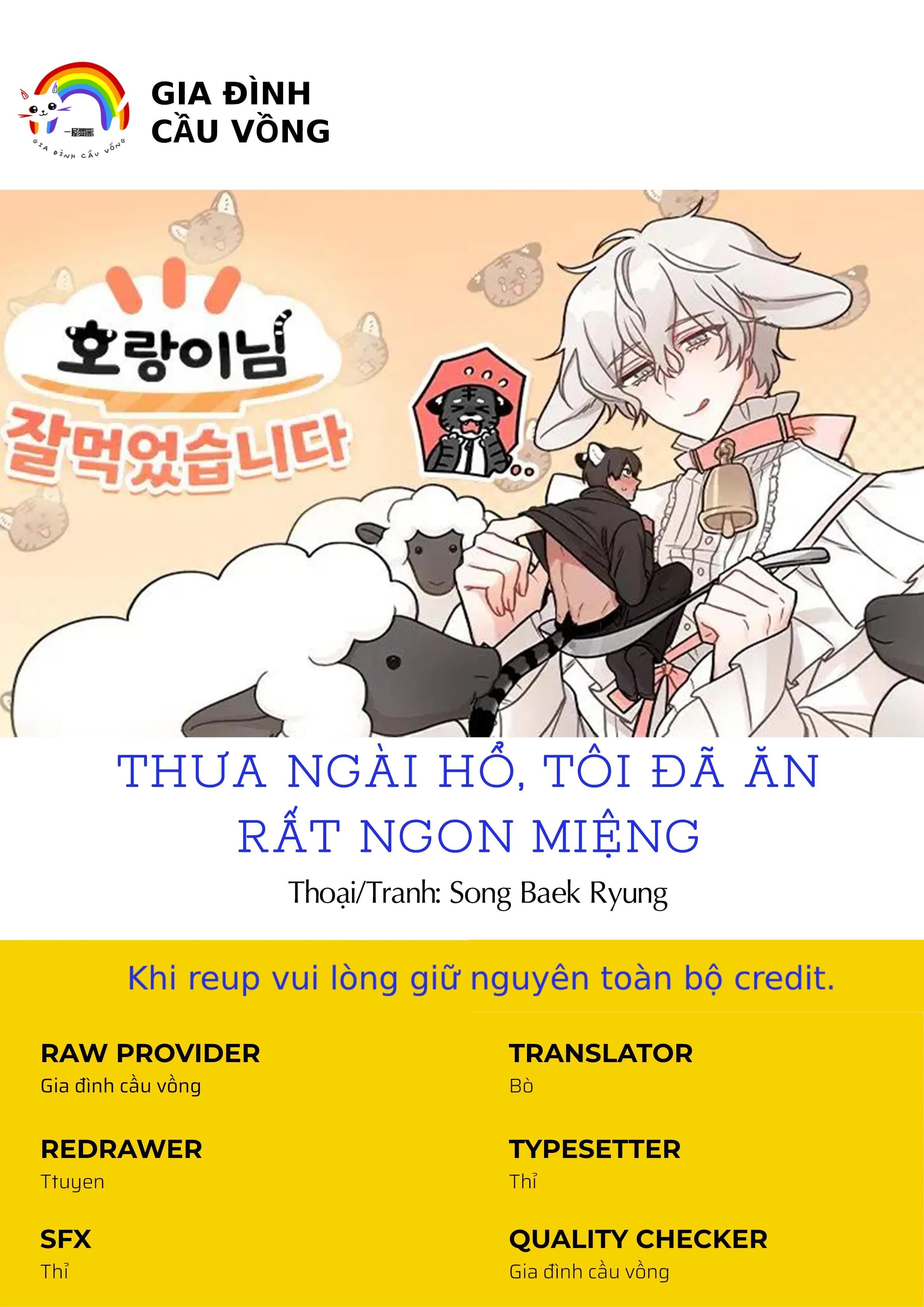 THƯA NGÀI HỔ, TÔI ĐÃ ĂN RẤT NGON MIỆNG