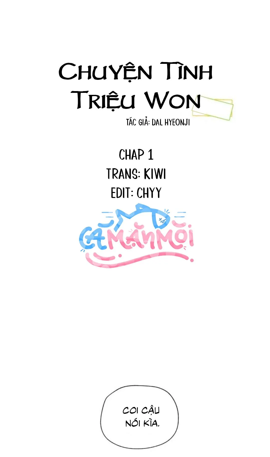 Chuyện Tình Triệu Won Chapter 1 Trang 5