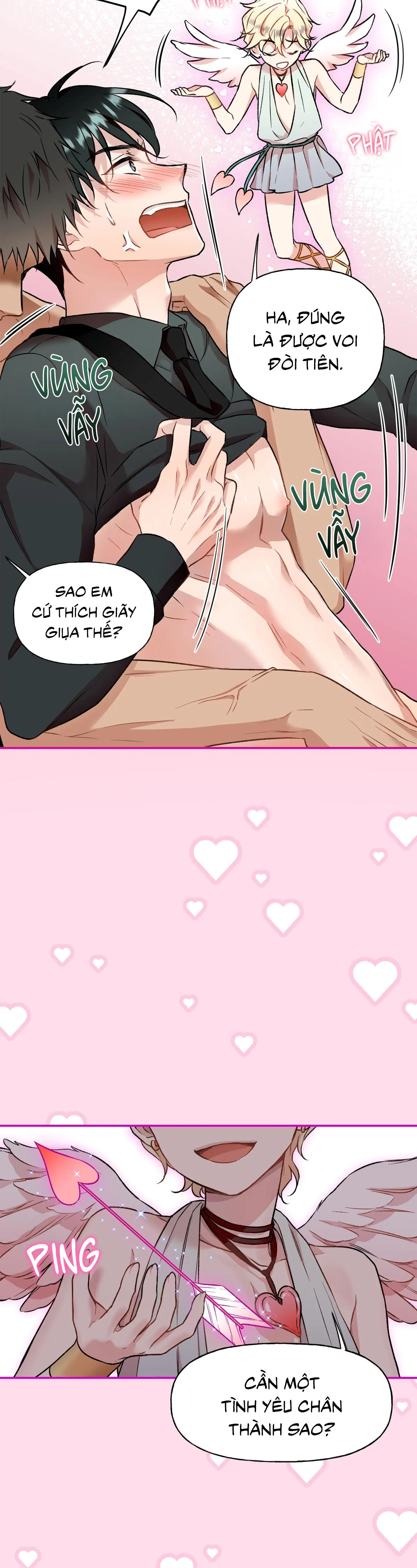 Thần chết muốn trở thành thần tình yêu! Chapter 2 Trang 38