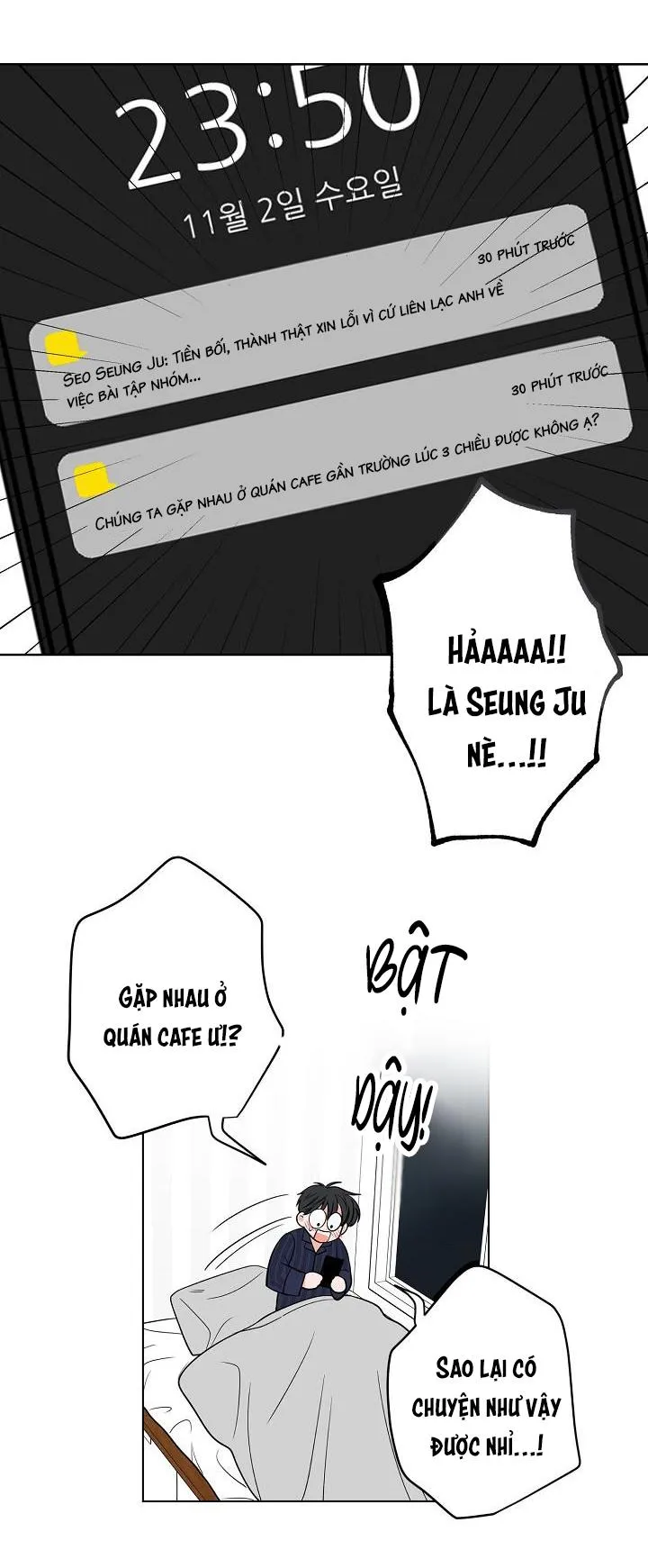 TIỀN BỐI! NÓI CHUYỆN CHÚT ĐI! Chapter 4 Trang 46