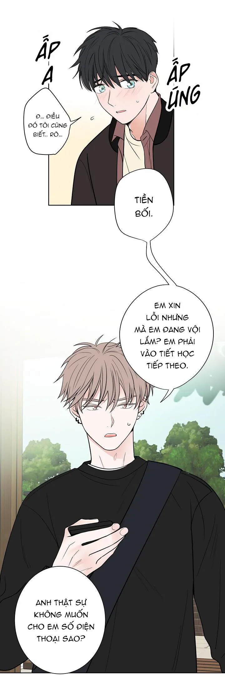 TIỀN BỐI! NÓI CHUYỆN CHÚT ĐI! Chapter 1 Trang 45