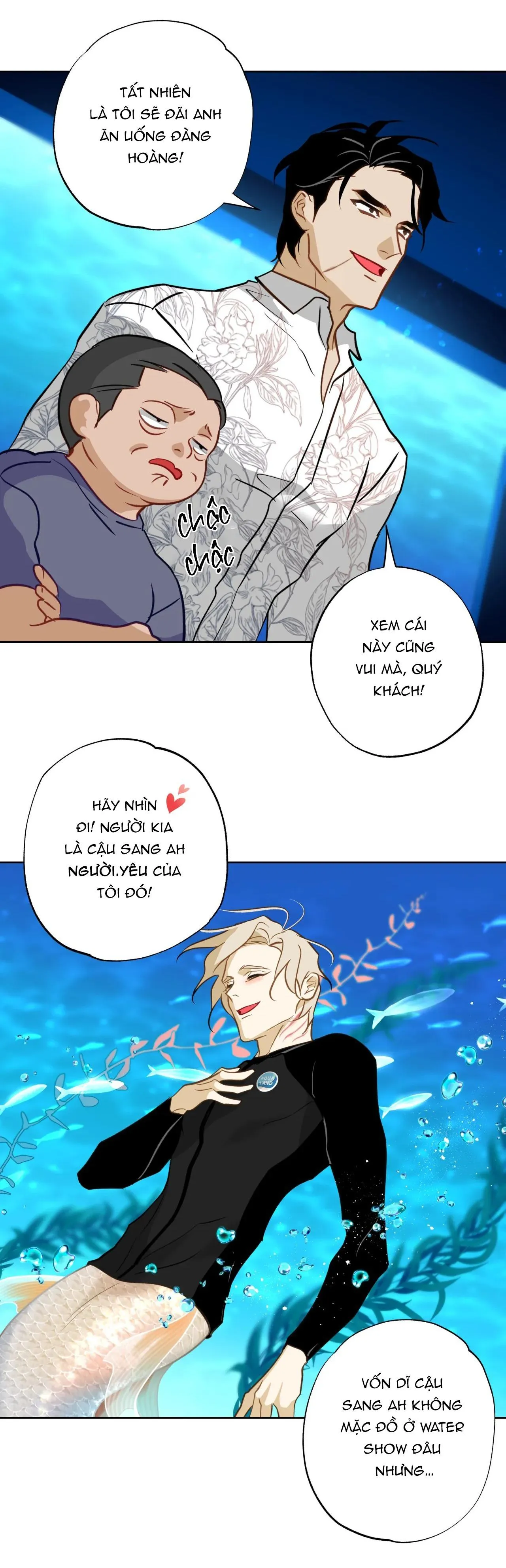 Tình đầu của chủ quán gỏi cá là nhân ngư Chapter 11 Trang 56