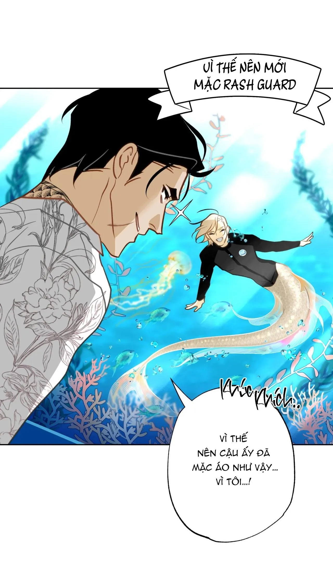 Tình đầu của chủ quán gỏi cá là nhân ngư Chapter 11 Trang 58