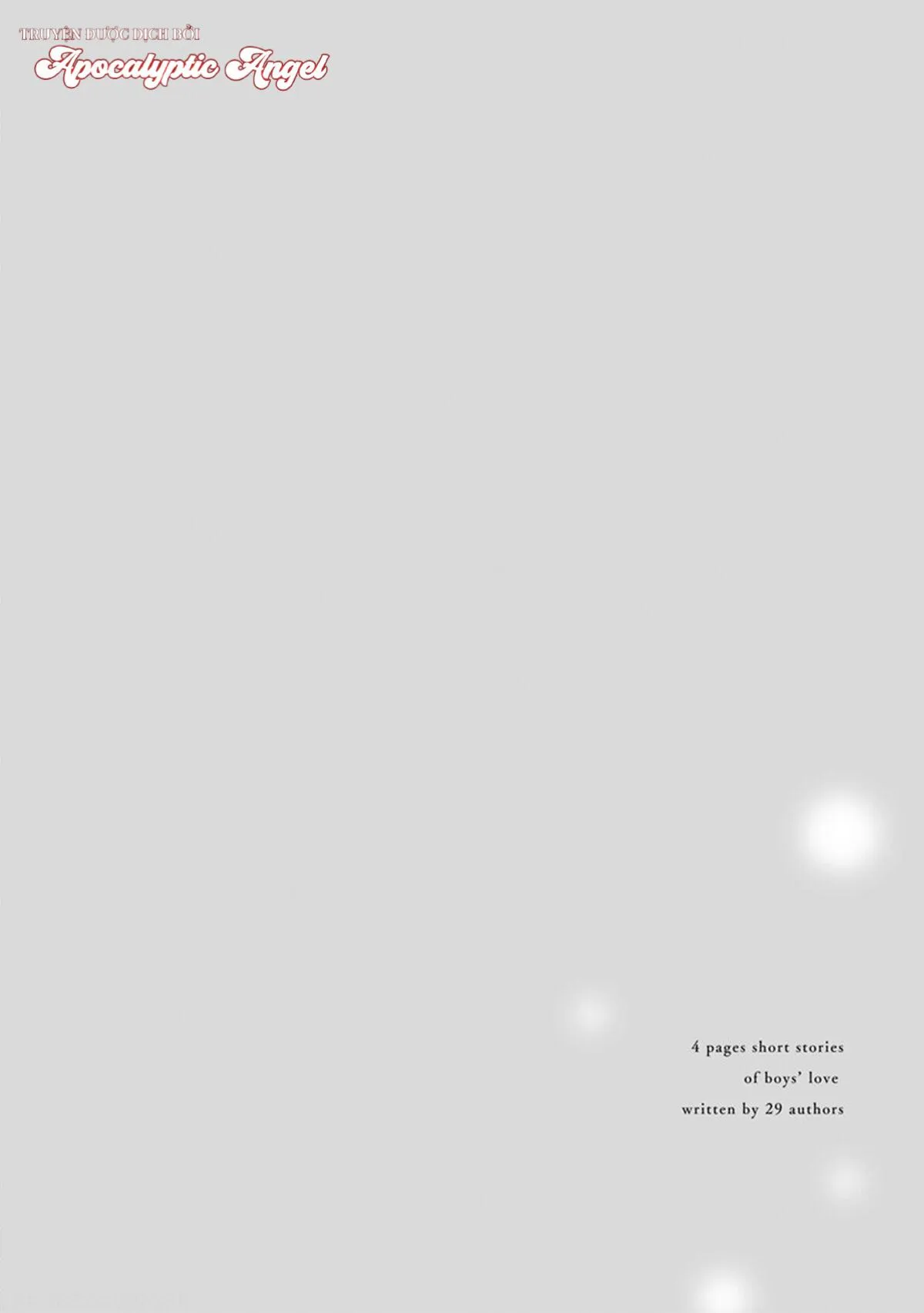 Tuyển Tập 4 Trang Những Câu Chuyện Về Những Chàng Trai Dính Phải Tình Yêu Chapter 1 Trang 3