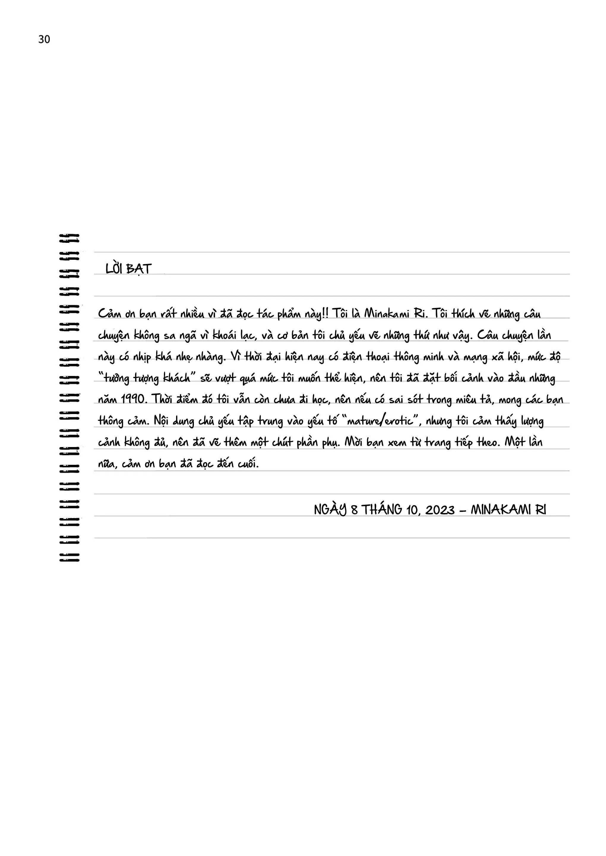 Tuyển tập Minakami Riku Chapter 10 Trang 30